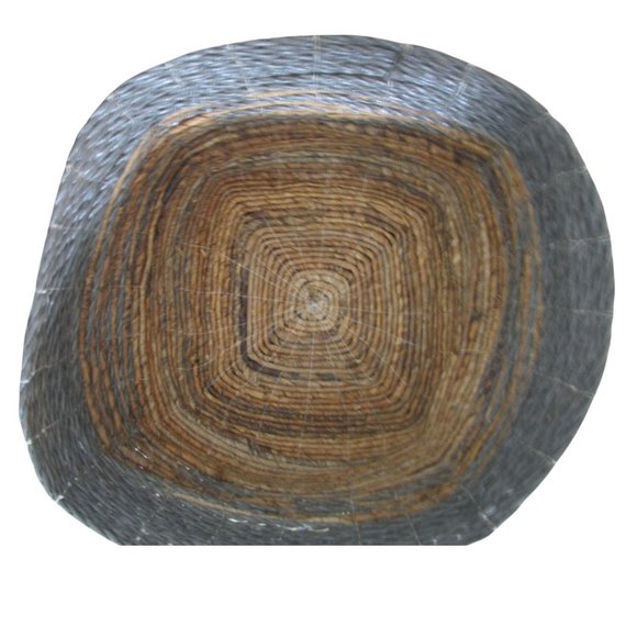 Large Slouchy Wicker Gray and Natural Basket - Picture 4 of 5